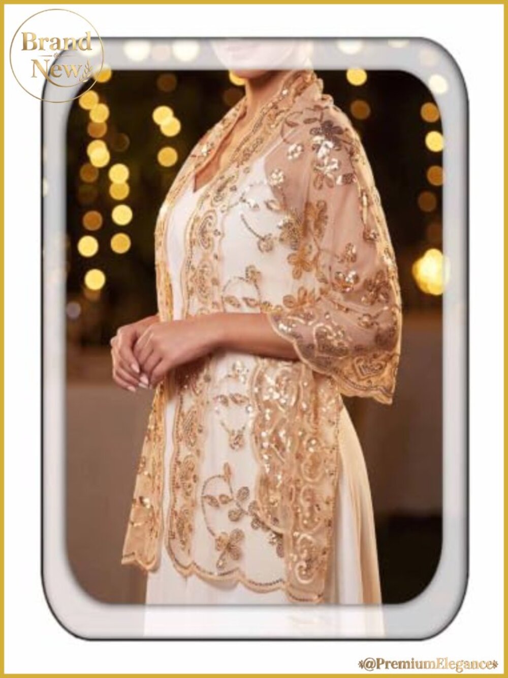 Sequin Sheer Wrap & Pashmina Shrug for Evening Dress Wedding Bride